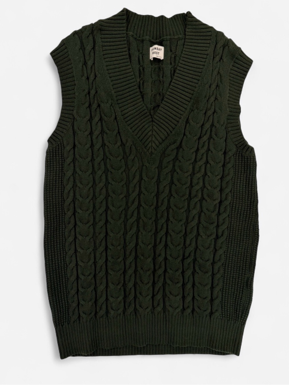 Aritzia Sunday Best Winston Cable Knit Sweater Vest XS🌲
